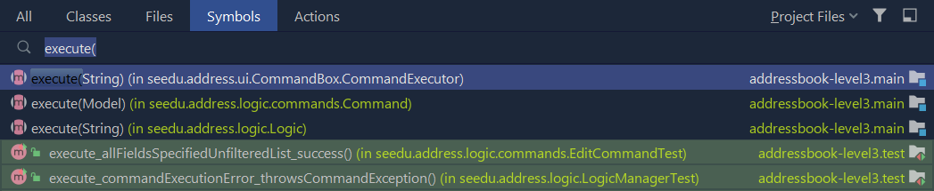 Using the `Search for target by moduleName` feature. `Navigate` > `Symbol`.